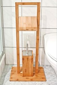 Toilet paper and brush holder Bamboo 381757