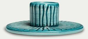 Mateus Stripes candle holder Ø8 cm Turquoise