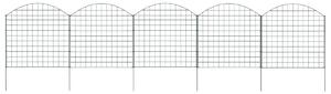 Arched Garden Fence Set 77.5x78.5 cm Green
