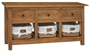 Sideboard Solid Mahogany Wood 100x30x50 cm