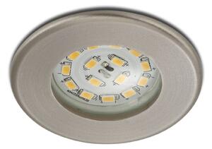 Briloner Efficient LED recessed light Nikas IP44, nickel