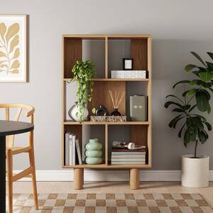 Alonso Narrow Bookcase, Oak Effect