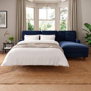 Beatrice II Matte Velvet Corner Sofa Bed