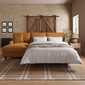 Beatrice II Soft Tonal Chenille Corner Sofa Bed