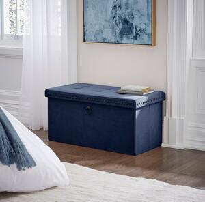 Velvet Rectangular Ottoman