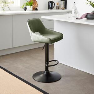 Jovie Height Adjustable Barstool, Faux Leather