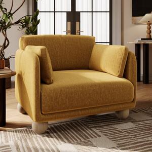 Armitage Chenille Snuggle Chair with Ball Feet