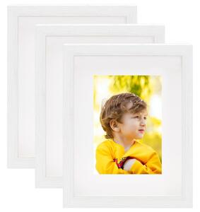 3D Box Photo Frames 3 pcs White 20x25 cm for 13x18 cm Picture