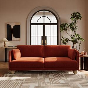Armitage Chenille 3 Seater Sofa with Ball Feet