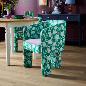 Sophie Robinson Dining Chair, Jade Green Peony Fabric