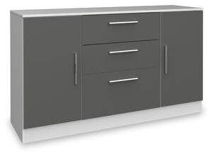 Blakely White & Grey Two Tone 2 Door 3 Drawer Sideboard Cabinet