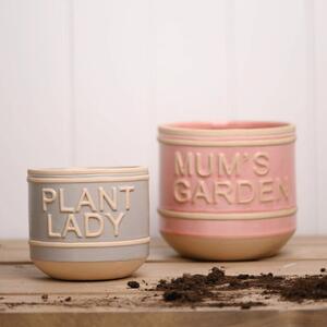 Country Living Set of 2 Ceramic Mum's Garden and Plant Lady Plant Pots