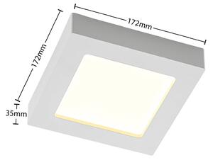 Prios Alette LED ceiling light, white, 17.2 cm