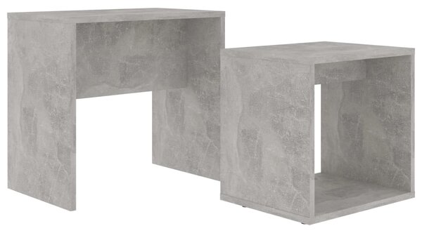 Coffee Table Set Concrete Grey 48x30x45 cm Engineered Wood