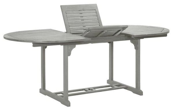 Garden Table Grey 200x100x75 cm Solid Acacia Wood