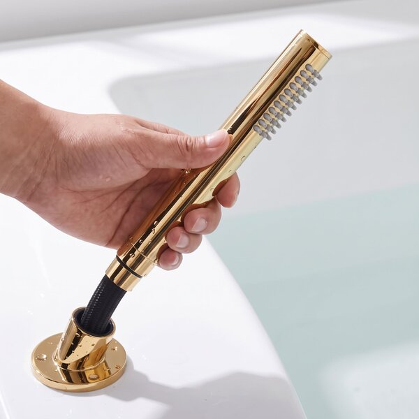 3-Hole Bathtub Faucet Rea Lungo Gold