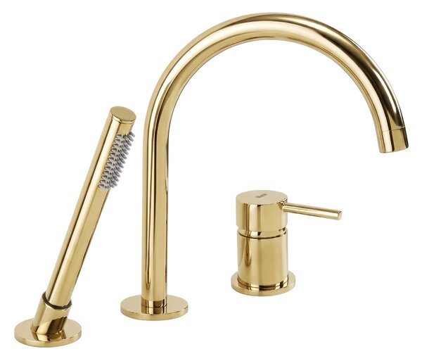 3-Hole Bathtub Faucet Rea Lungo Gold
