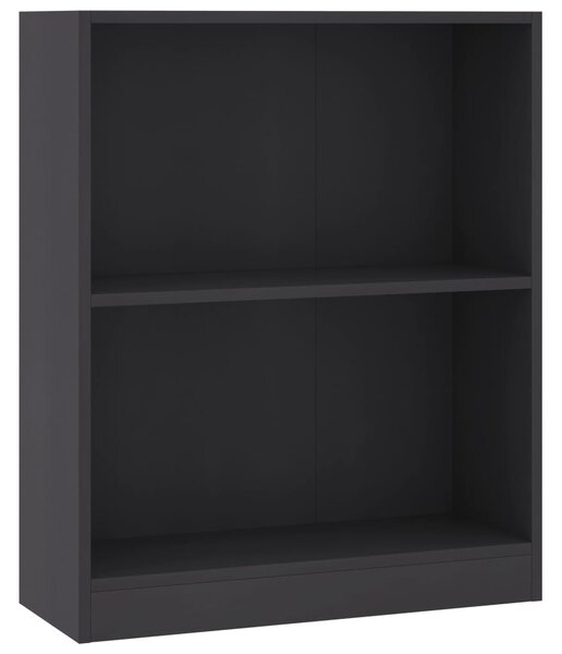 Bookshelf Grey 60x24x76 cm Engineered Wood