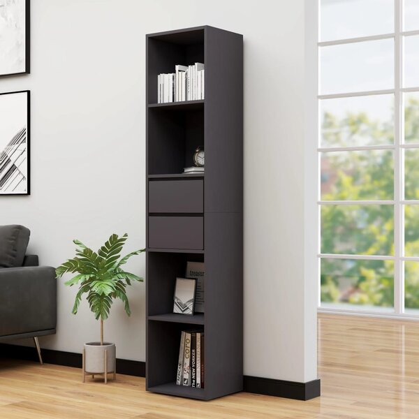 Book Cabinet Grey 36x30x171 cm Engineered Wood