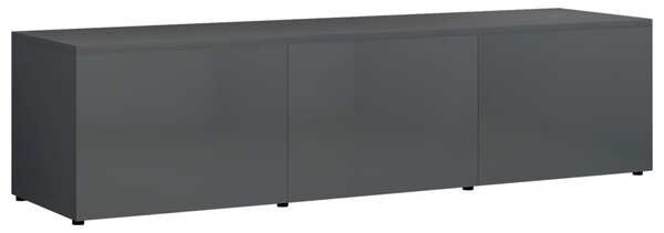 TV Cabinet High Gloss Grey 120x34x30 cm Engineered Wood