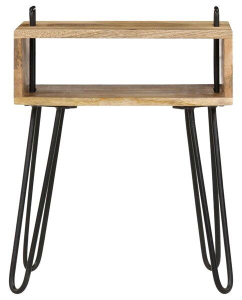 Bedside Table Solid Mango Wood 40x34x47 cm