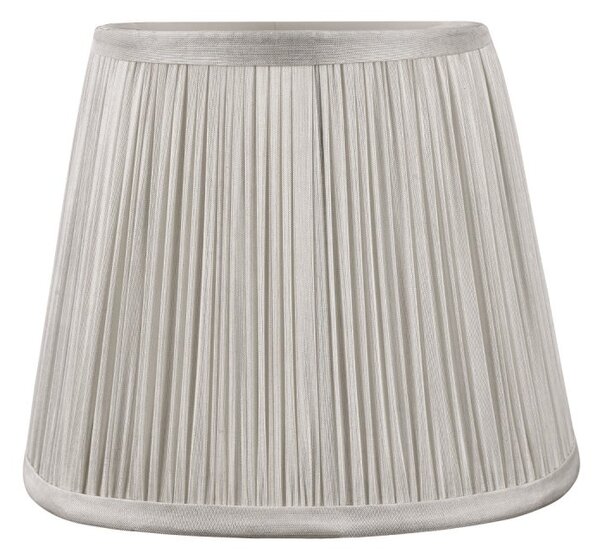 Laura Ashley Hemsley Silk Candle Clip Shade In Silver Finish 14cm/5 inch