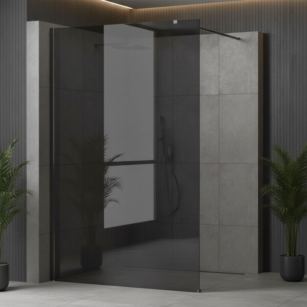 Shower screen Rea Flexi Grey / Titan 140