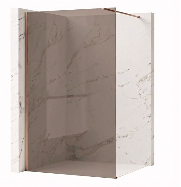 Shower screen Rea Flexi Brown / Brush Copper 110
