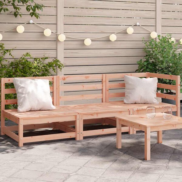 Etreno Outdoor Solid Douglas Wood Lounge Set in Natural