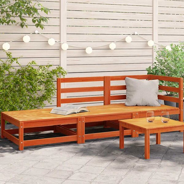 Etreno Outdoor Solid Wood Corner Seating Set in Brown