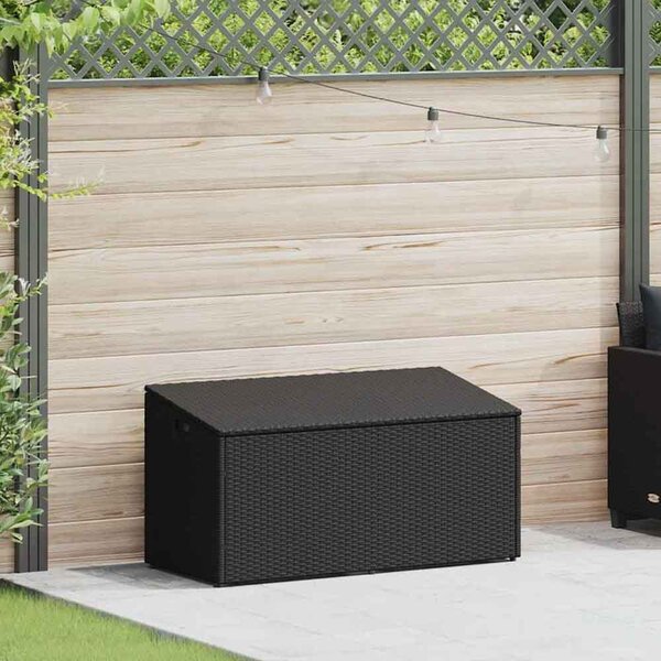 Jenrix Garden Poly Rattan Storage Box in Black