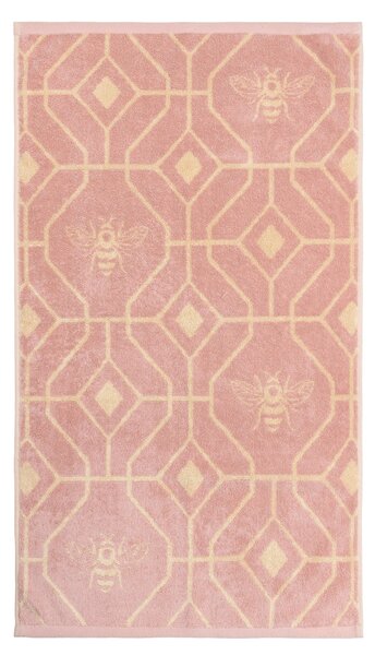 Bee Deco Geometric Jacquard Towel Blush