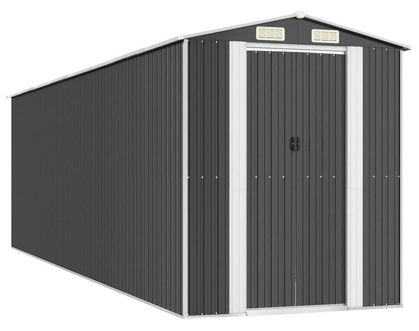 Garden Shed Anthracite 192x689x223 cm Galvanised Steel