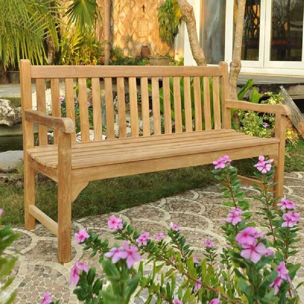 Sierra Medium Wooden Garden Seating Bench In Teak