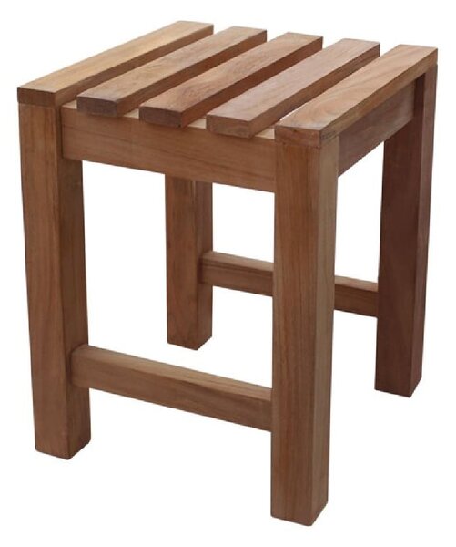 Sierra Wooden Outdoor Foot Stool In Teak
