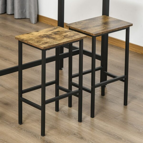 Two Industrial Kitchen Bar Stool With Footrest
