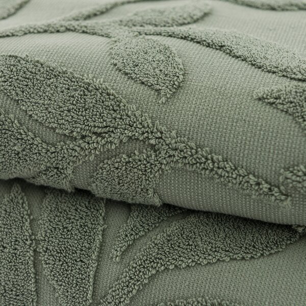 Woodland Leaf Sculptured Cotton Towel