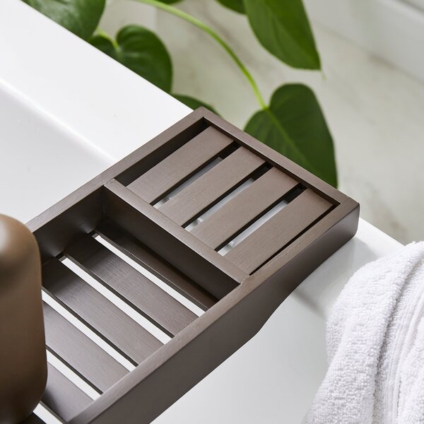 Chocolate Bamboo Bath Rack