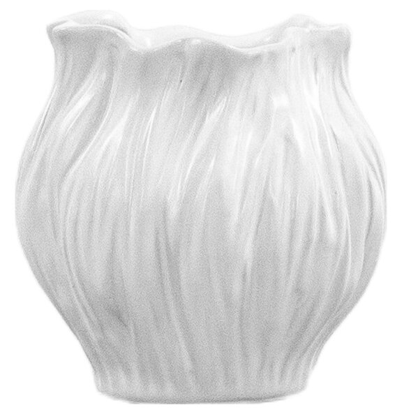 Shaldon Abstract Clay Vase White