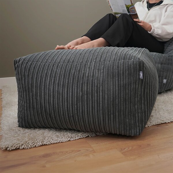 Ru Comfy Jumbo Cord Bean Bag Ottoman