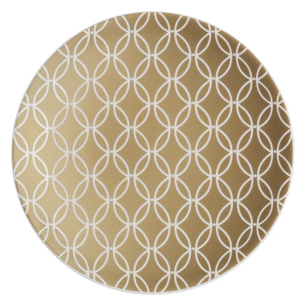 Porcelain Modern Deco Small Plate Gold