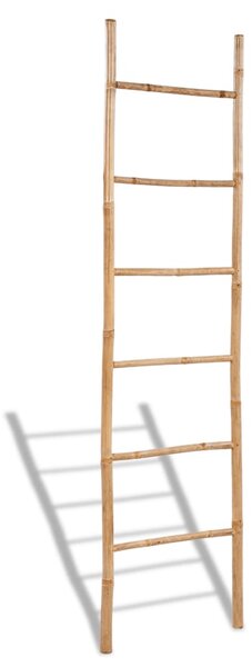 Bamboo Towel Ladder with 6 Rungs