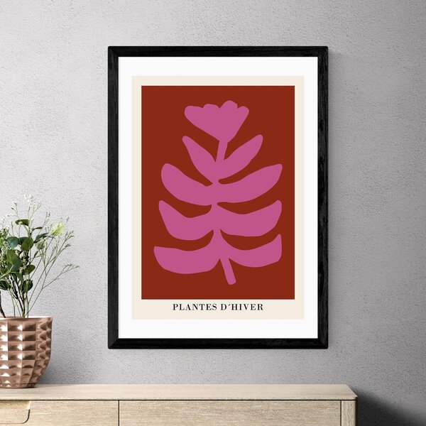 East End Prints Plantes d'Hiver Rust by Ani Vidotto Pink