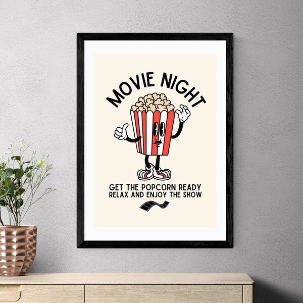 East End Prints Movie Night Popcorn by Mother & Sun Studio Red