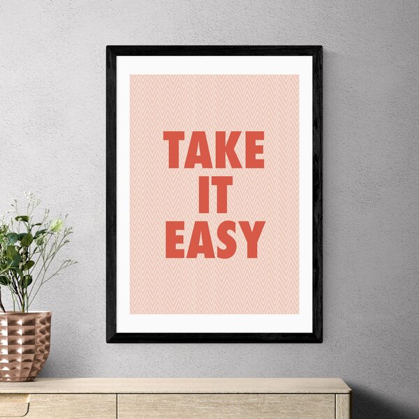 East End Prints Take It Easy by Native State Pink