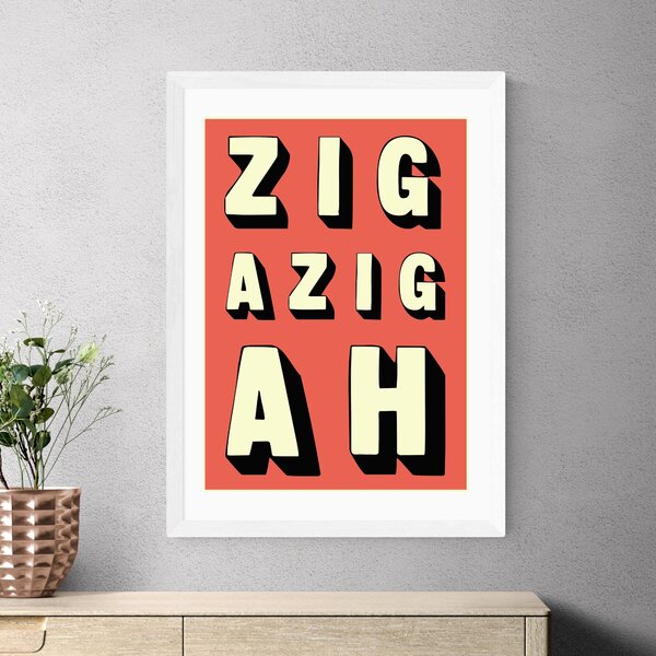 East End Prints Zigazigah by Indieprints Red