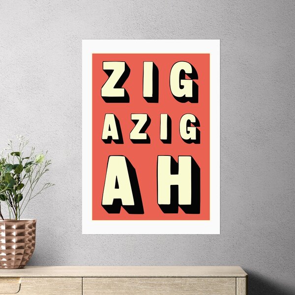 East End Prints Zigazigah by Indieprints Red