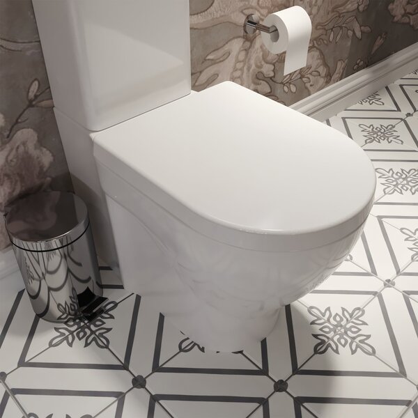 Croydex Hillier White Stick-n-Lock D Shape Family Toilet Seat White