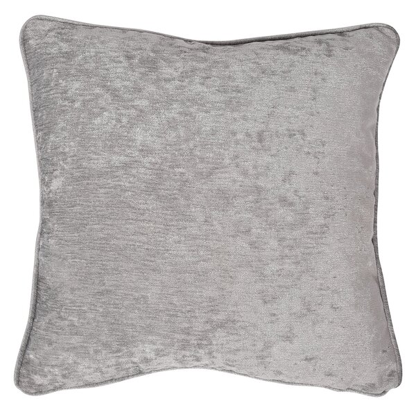 Curtina Textured Chenille Filled Cushion 43cm x 43cm Grey