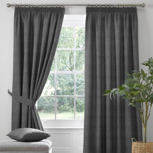Pembrey Ready Made Curtains Charcoal